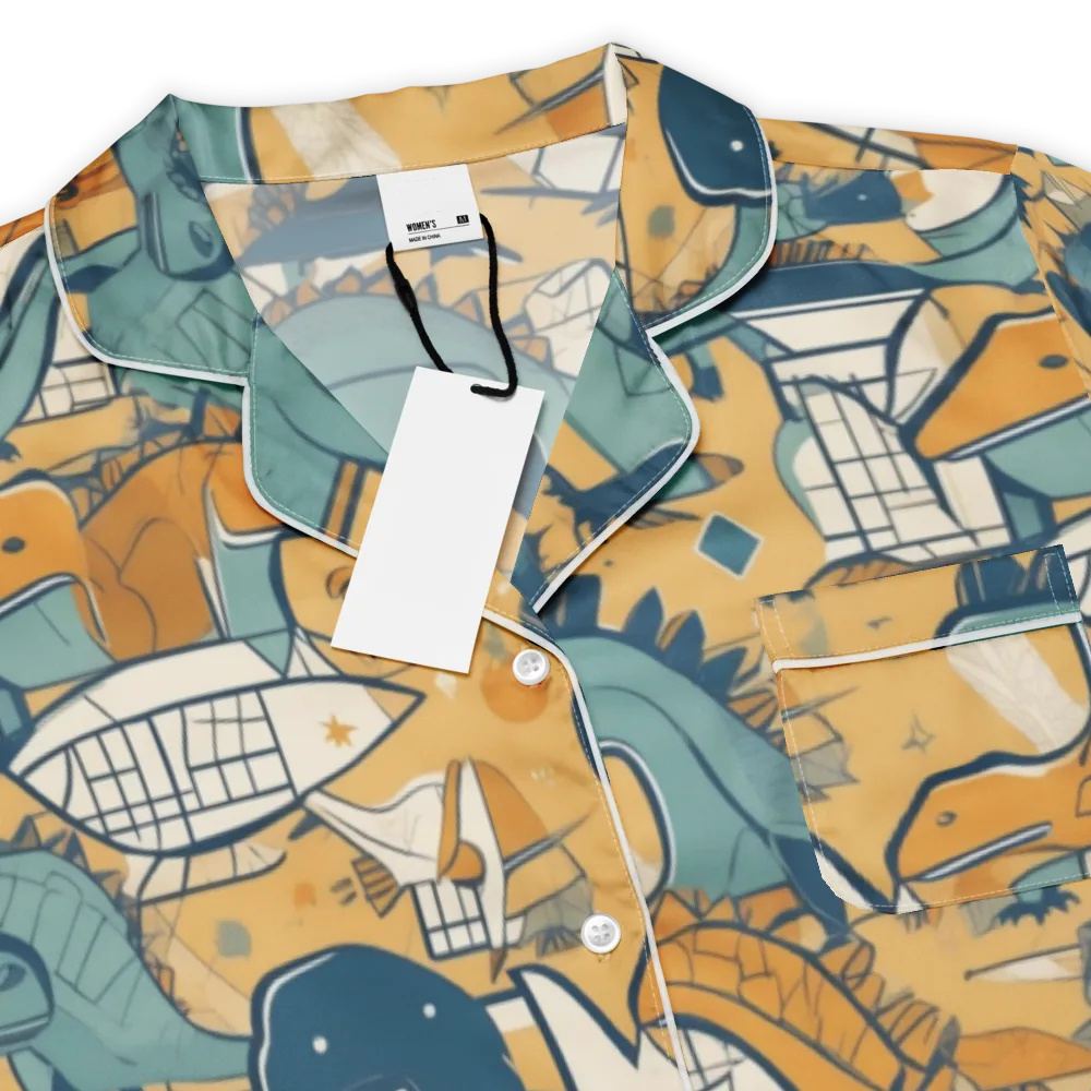 Jurassic Drift on Women's Short Sleeve Pajama Top — Product details