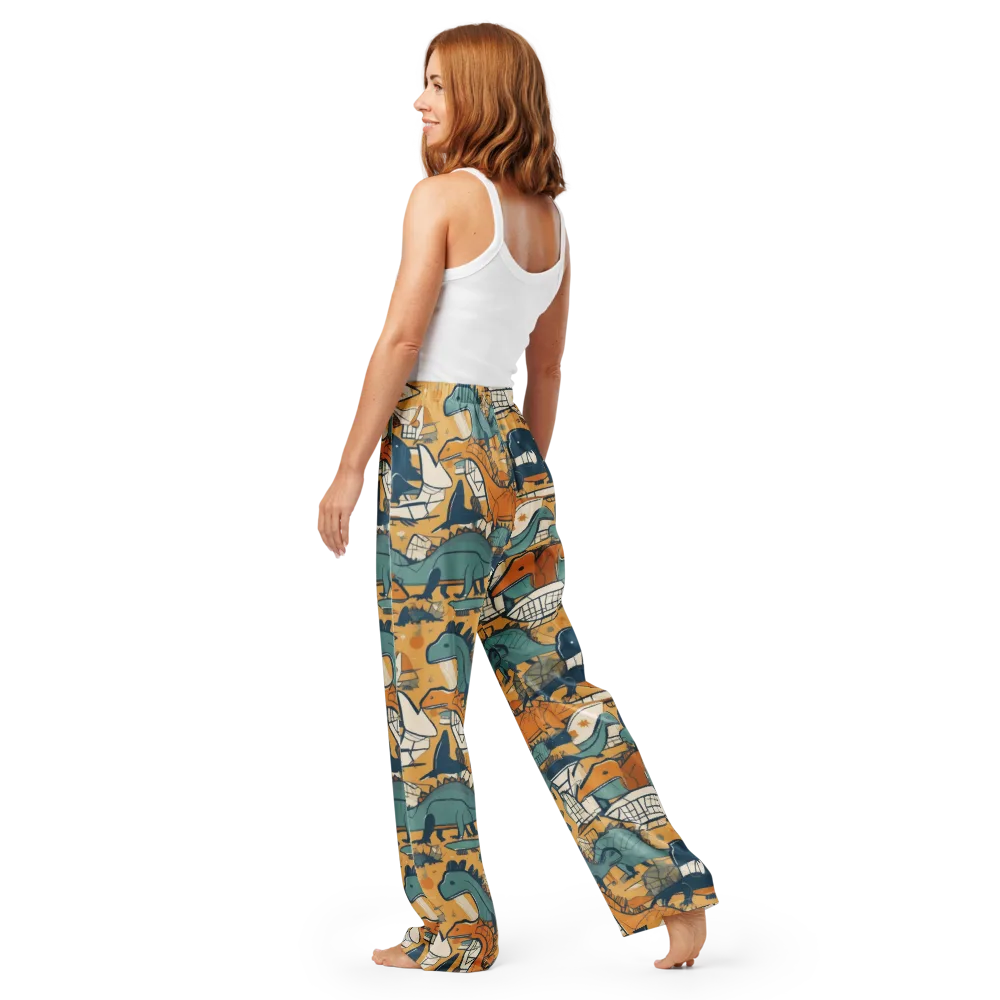 Jurassic Drift on Women's Pajama Pants — Back