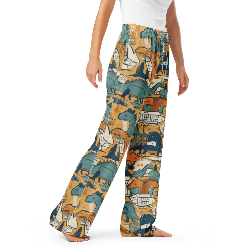 Jurassic Drift on Women's Pajama Pants — Right Front