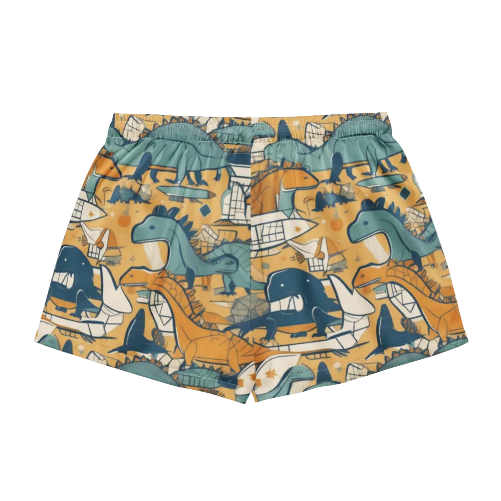 Jurassic Drift on Women's Pajama Shorts — Back