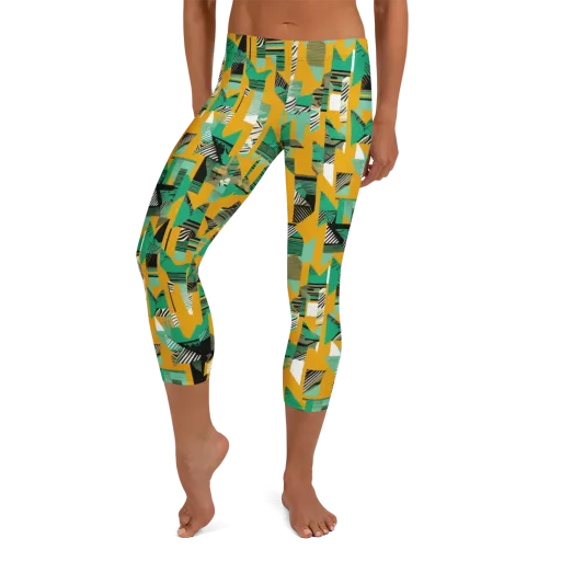 Citrus Collage on a Capri Leggings
