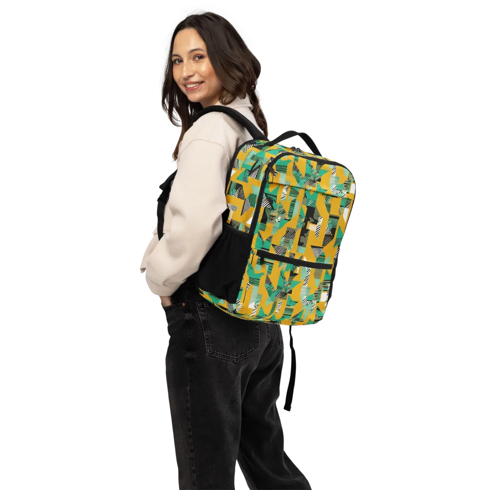 Citrus Collage on Utility Backpack — Back