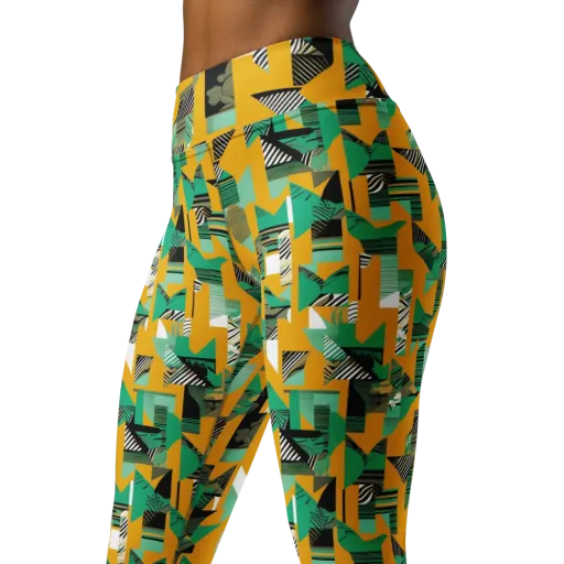 Citrus Collage on a Yoga Leggings