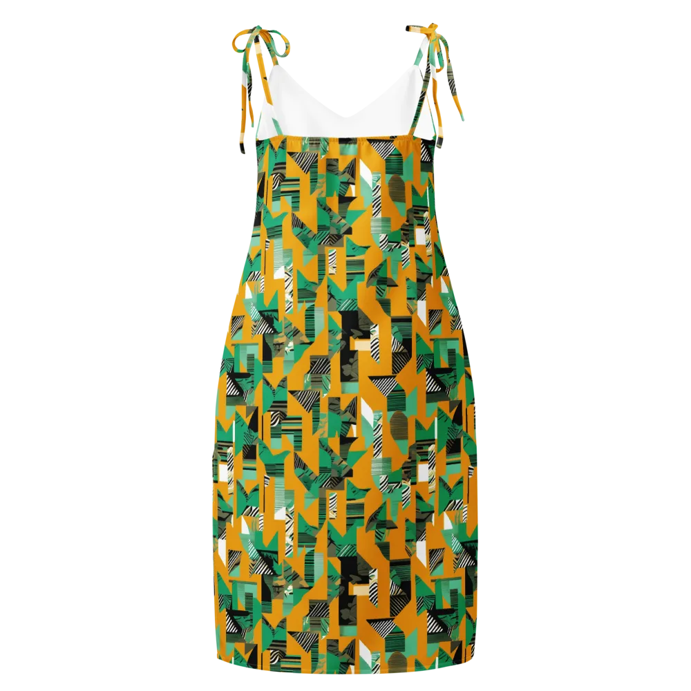 Citrus Collage on Slip Dress — Back