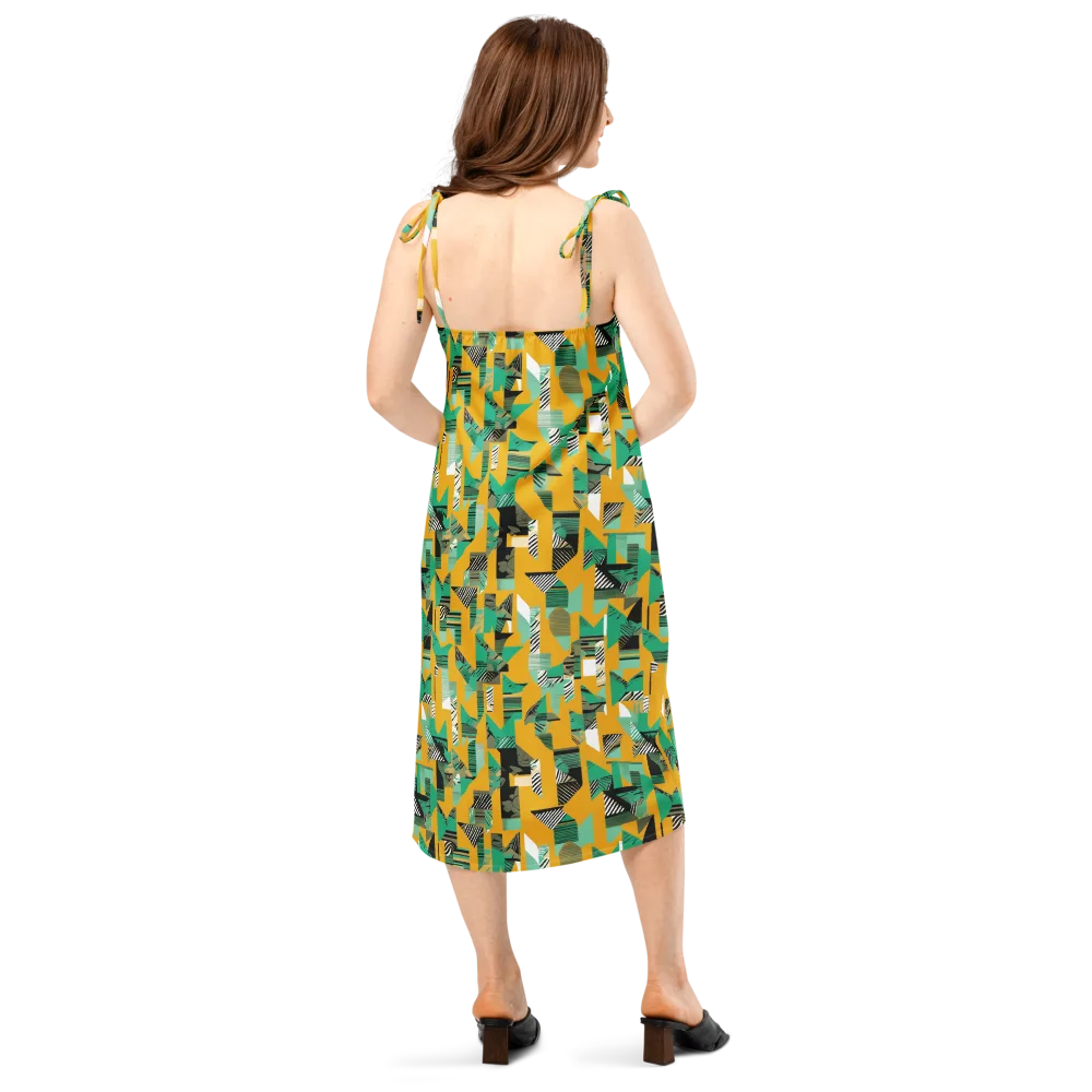 Citrus Collage on Slip Dress — Back