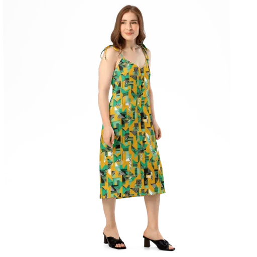 Citrus Collage on a Slip Dress