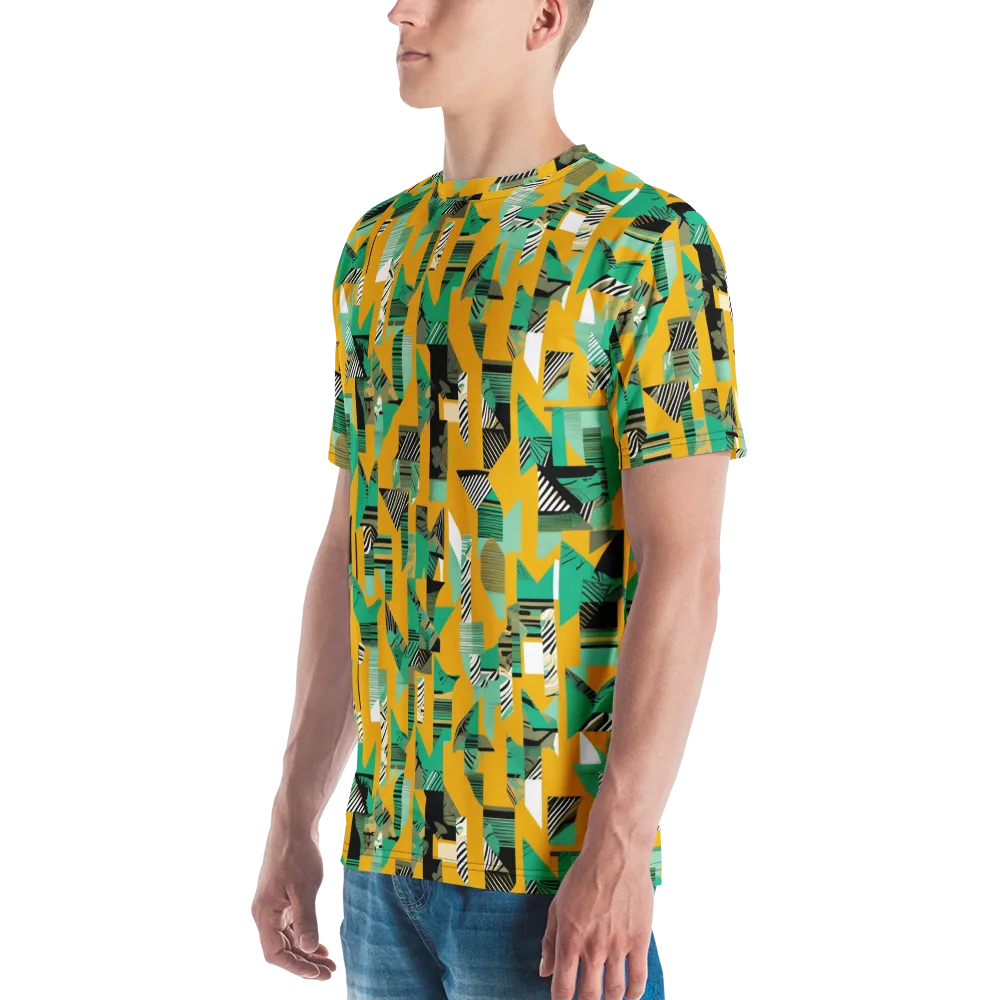Citrus Collage on Men's Crew Neck T-Shirt — Left