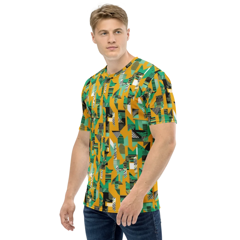 Citrus Collage on Men's Crew Neck T-Shirt — Left