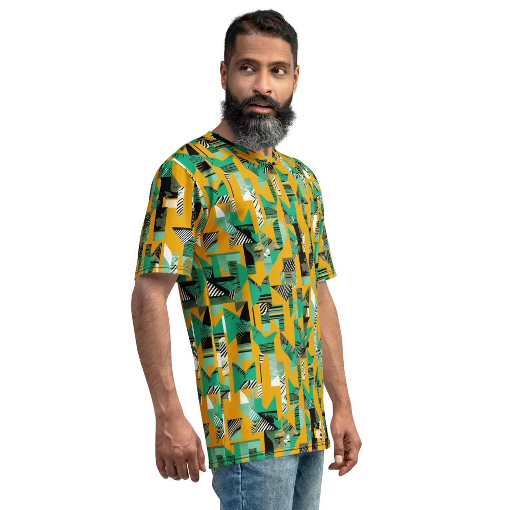 Citrus Collage on Men's Crew Neck T-Shirt — Right