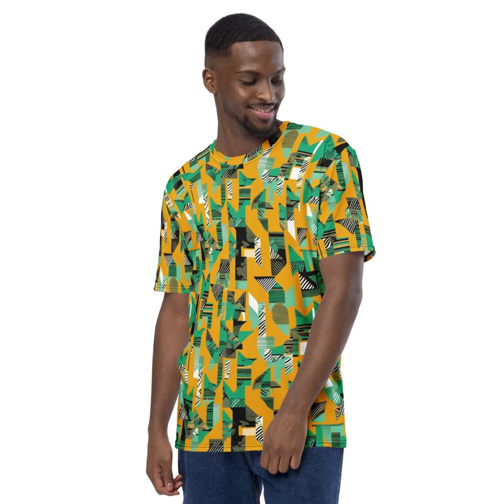 Citrus Collage on Men's Crew Neck T-Shirt — Left