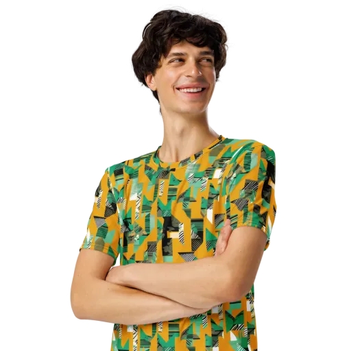 Citrus Collage on a Men's Crew Neck T-Shirt