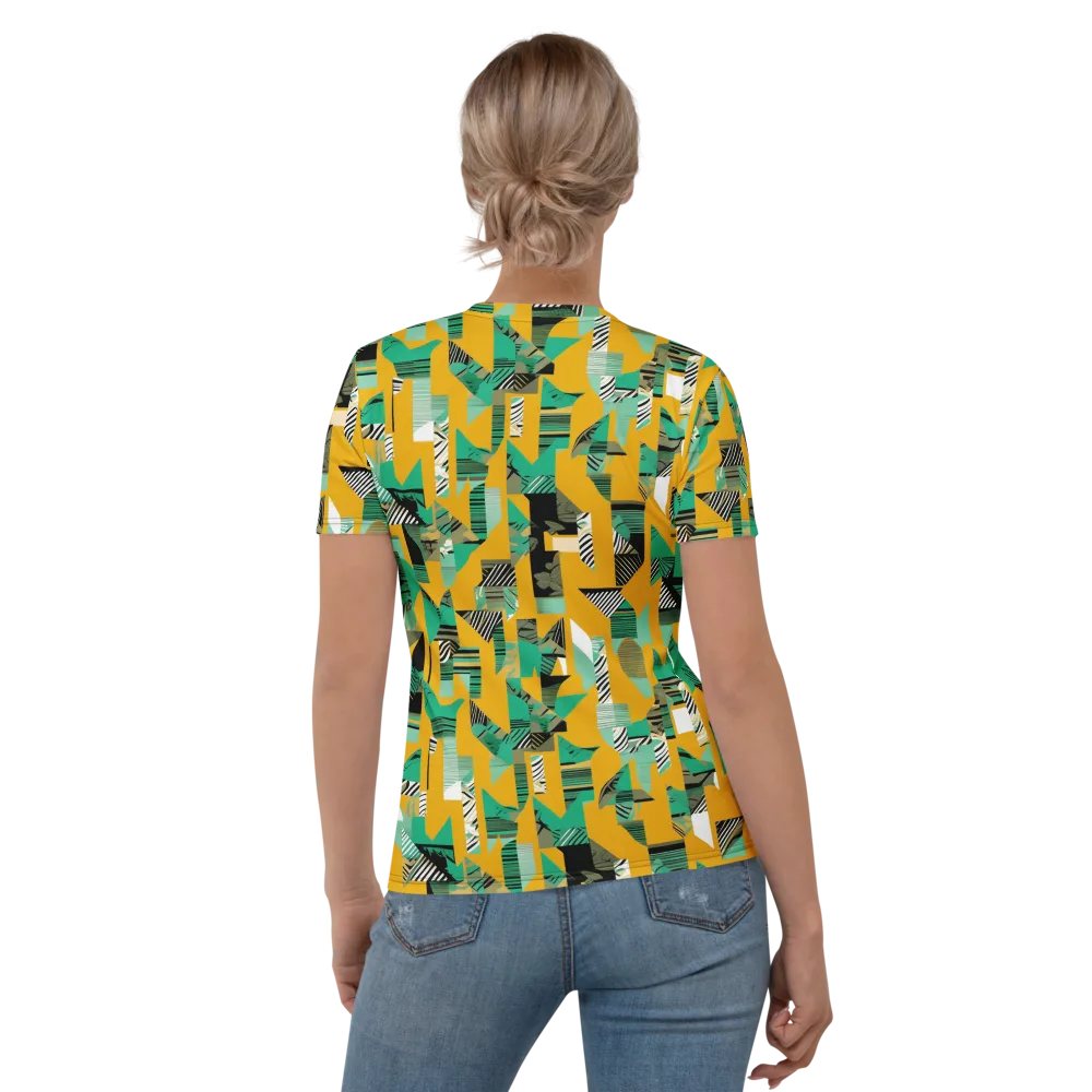 Citrus Collage on Women's Crew Neck T-Shirt — Back