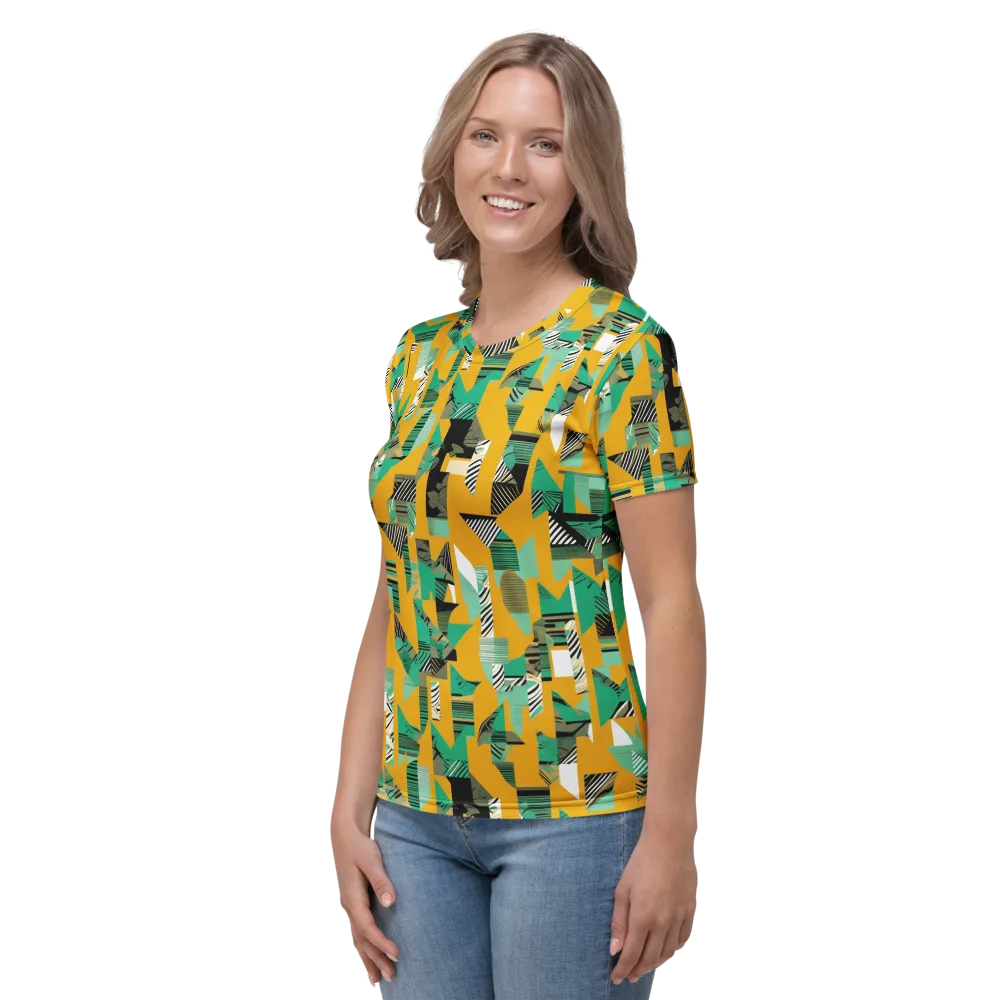 Citrus Collage on Women's Crew Neck T-Shirt — Left