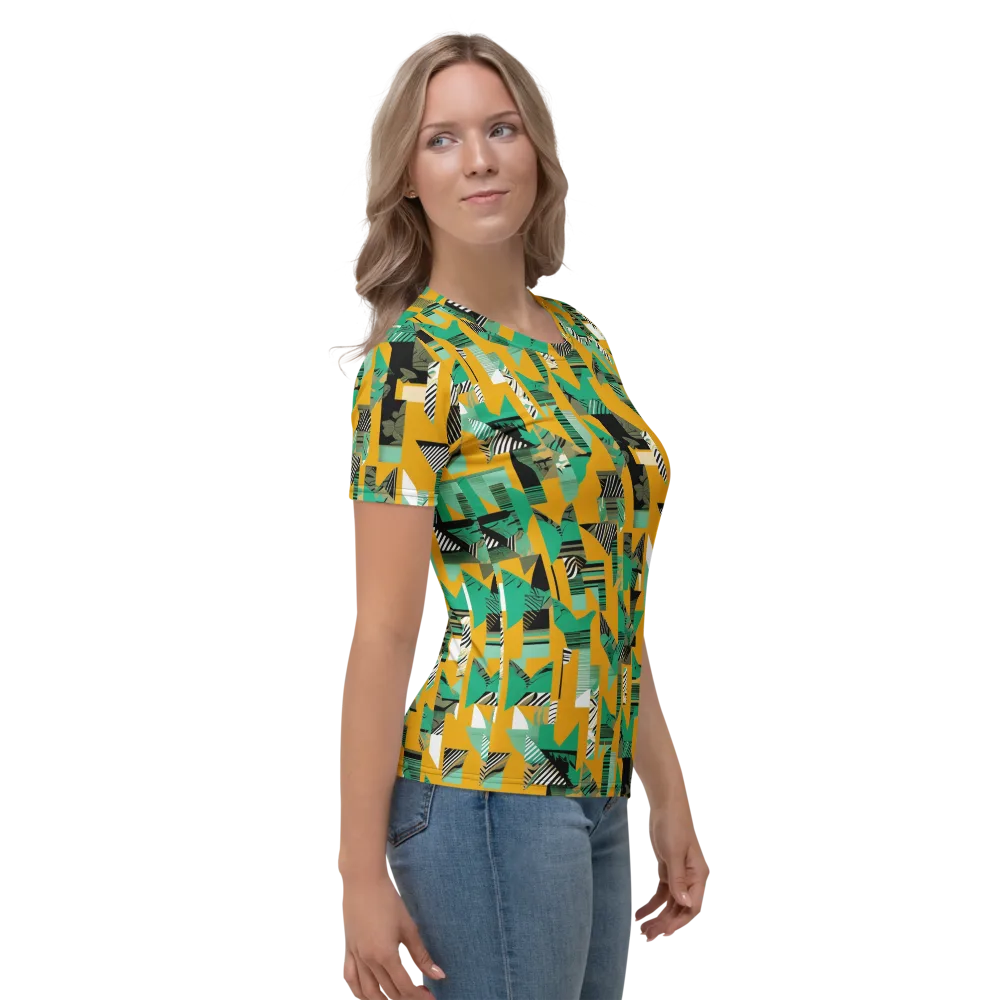 Citrus Collage on Women's Crew Neck T-Shirt — Right