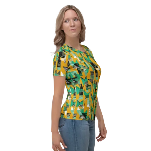 Citrus Collage on a Women's Crew Neck T-Shirt
