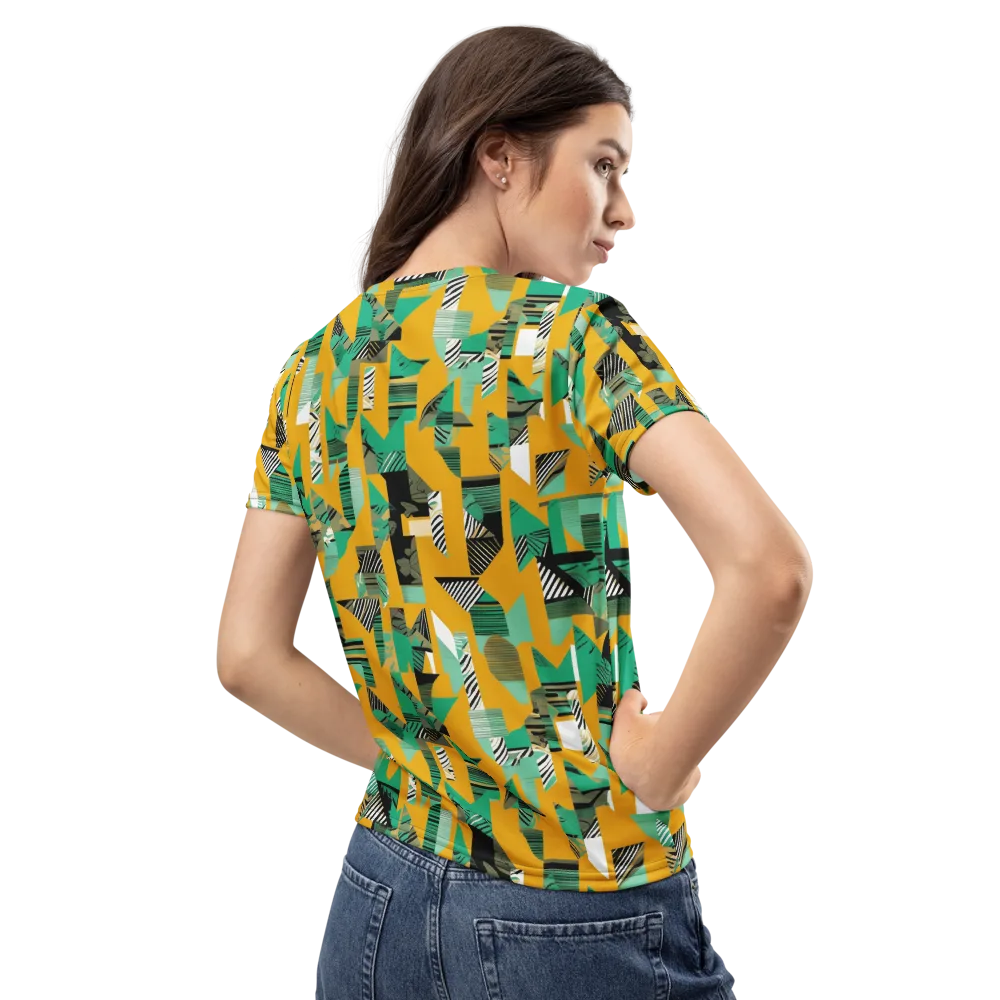 Citrus Collage on Women's Crew Neck T-Shirt — Back