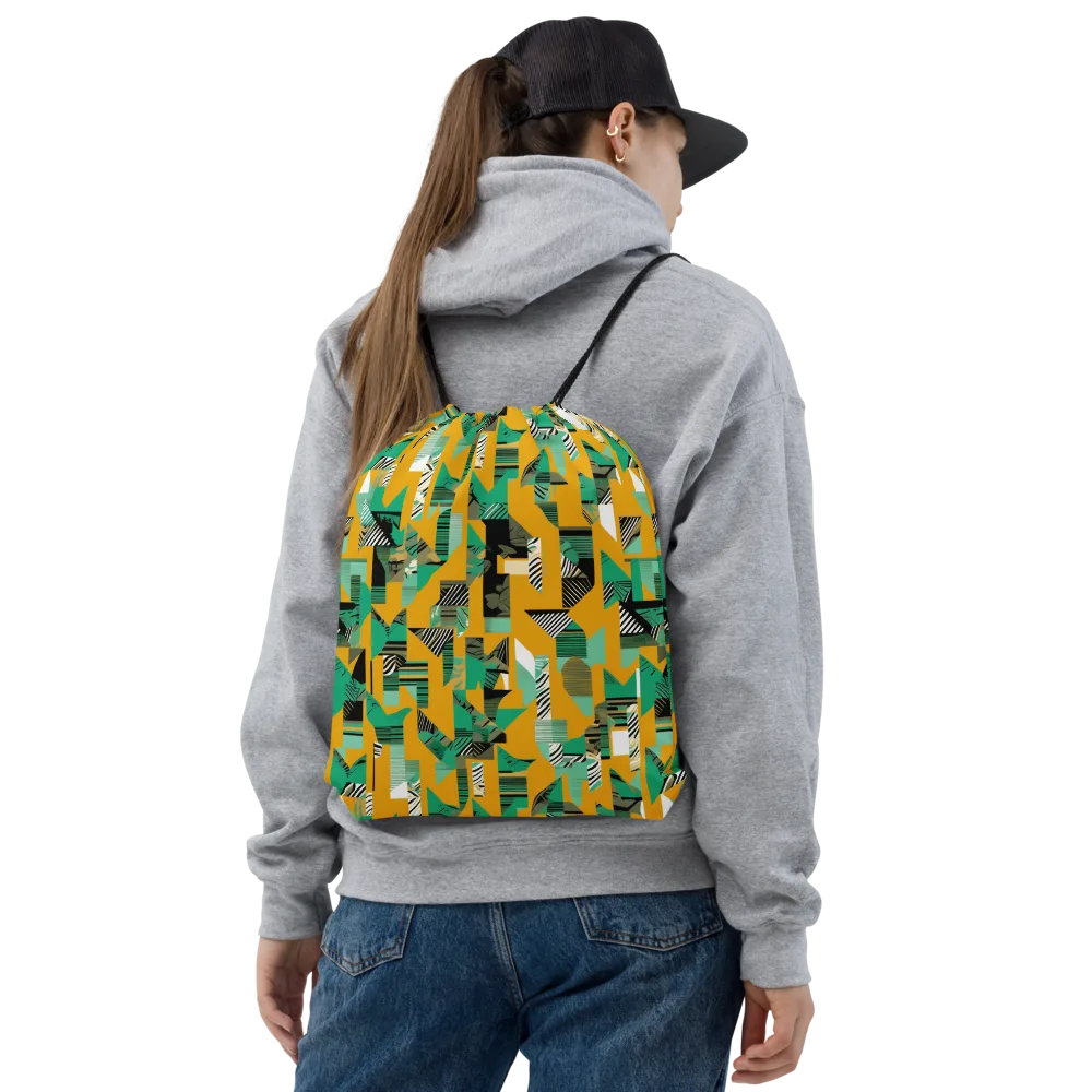 Citrus Collage on Drawstring Bag — Front