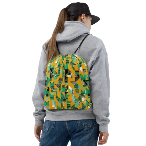 Citrus Collage on a Drawstring Bag
