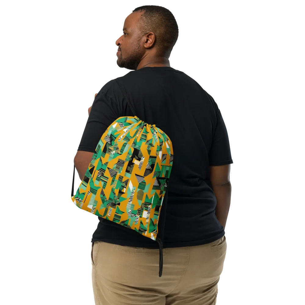 Citrus Collage on Drawstring Bag — Front