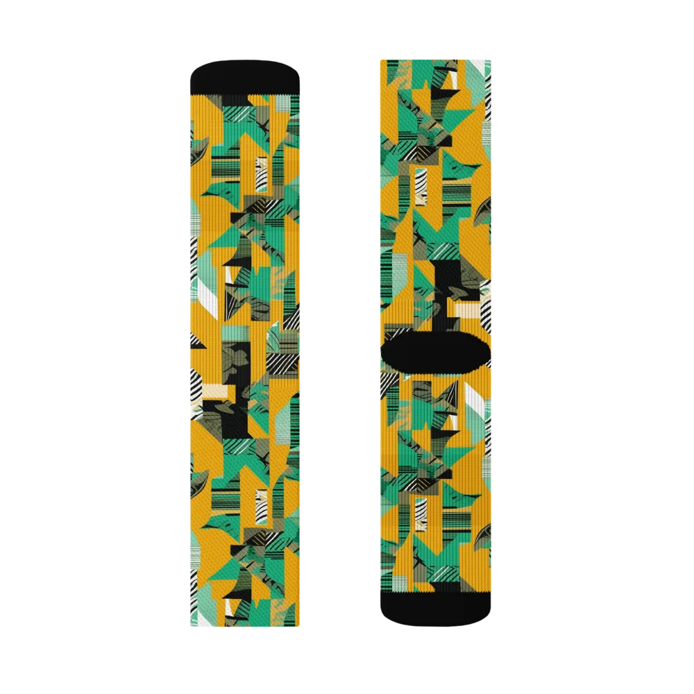 Citrus Collage on Socks — Right Sock