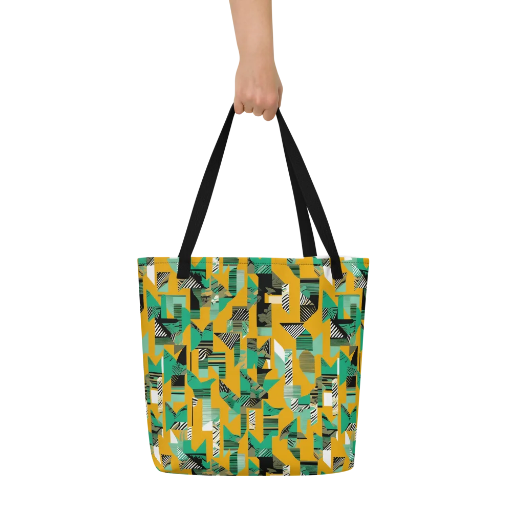 Citrus Collage on Large Tote Bag W/ Pocket — Front