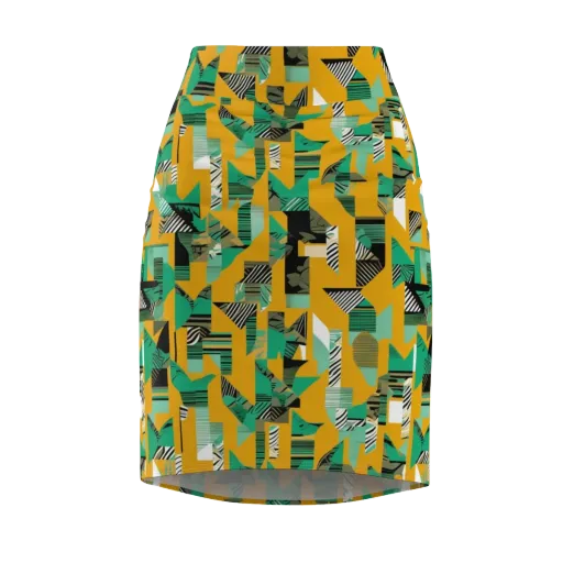 Citrus Collage on a Pencil Skirt