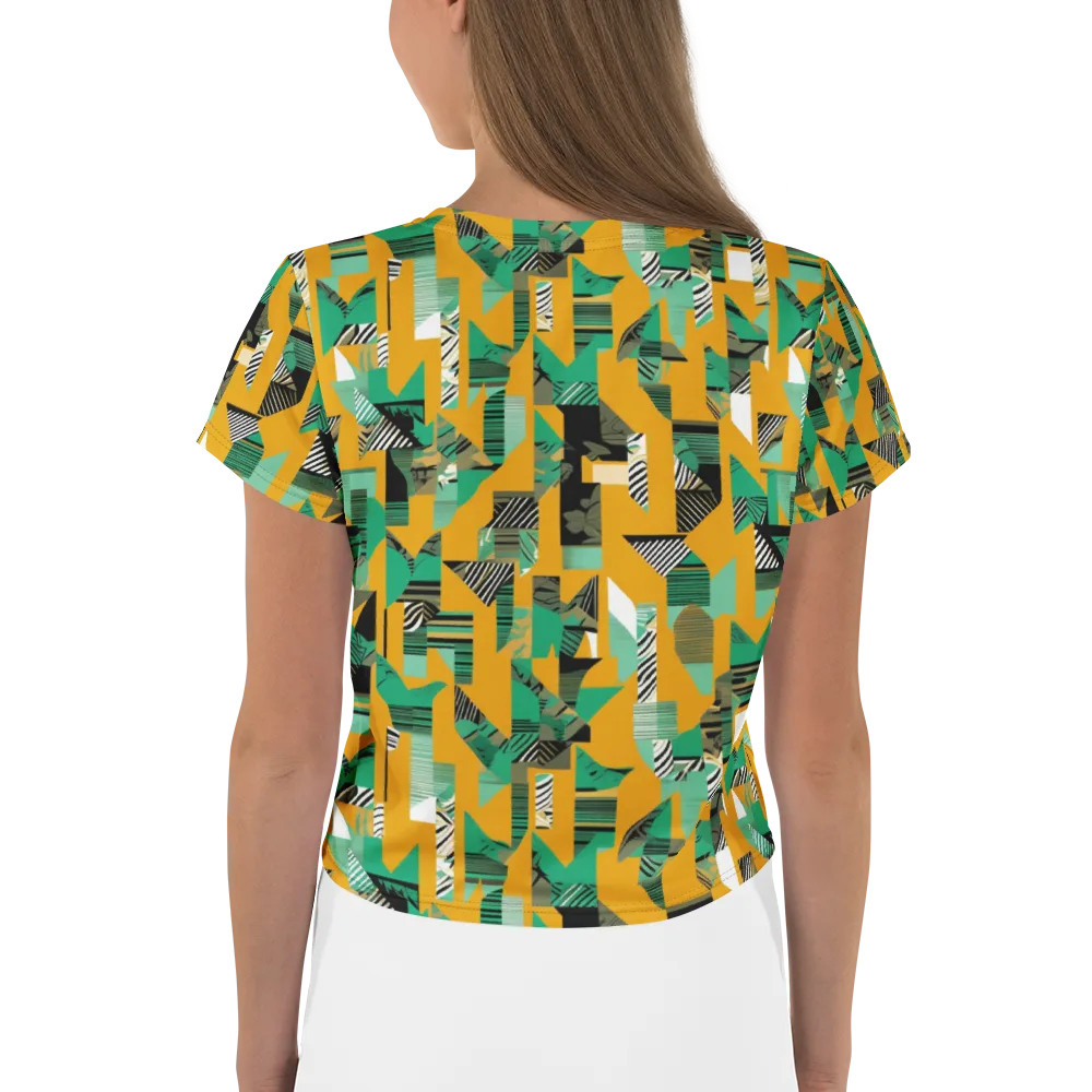 Citrus Collage on Crop Tee — Back