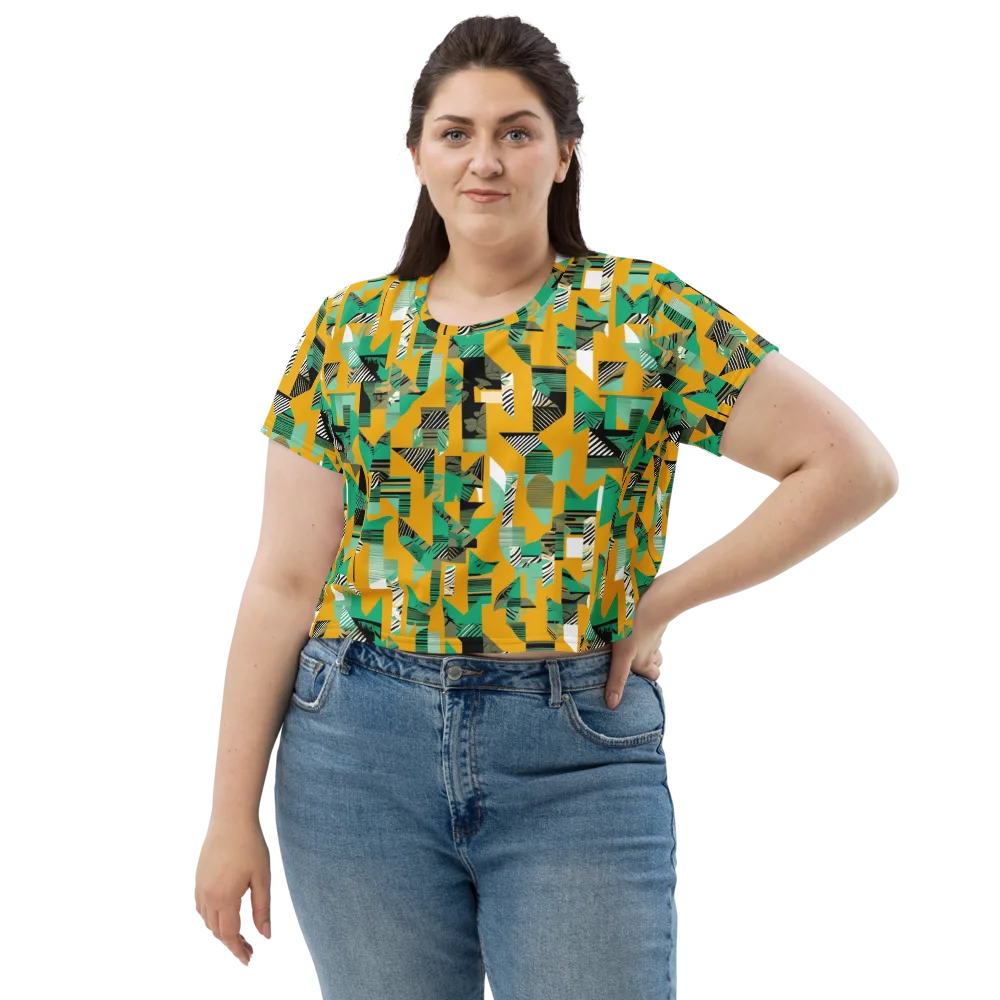 Citrus Collage on Crop Tee — Front