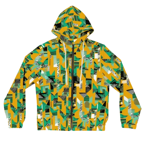 Citrus Collage on a Women's Full-Zip Hoodie