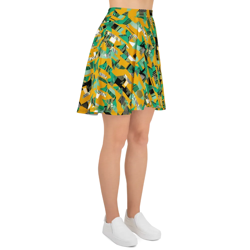 Citrus Collage on Skater Skirt — Right