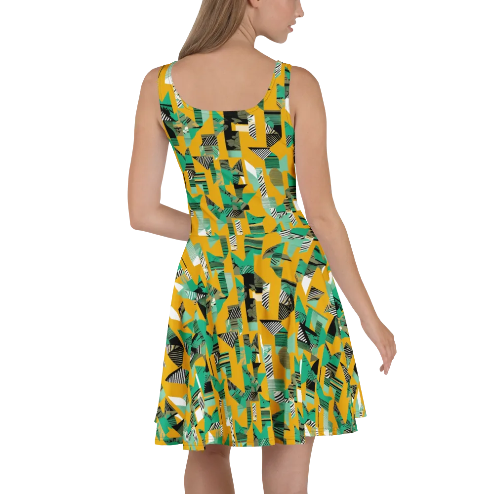 Citrus Collage on Skater Dress — Back