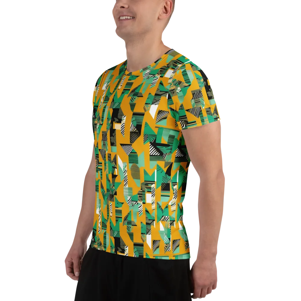 Citrus Collage on Men's Athletic T-Shirt — Left