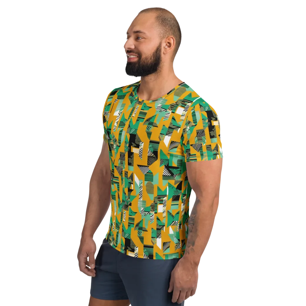 Citrus Collage on Men's Athletic T-Shirt — Left