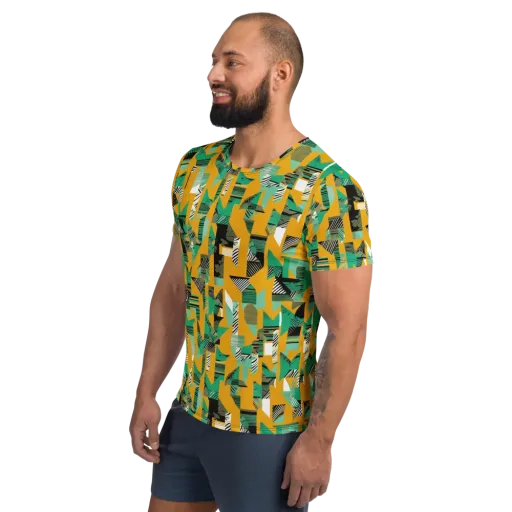 Citrus Collage on a Men's Athletic T-Shirt