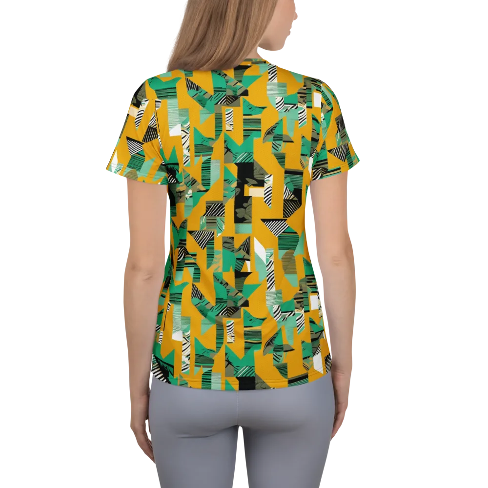 Citrus Collage on Women's Athletic T-Shirt — Back