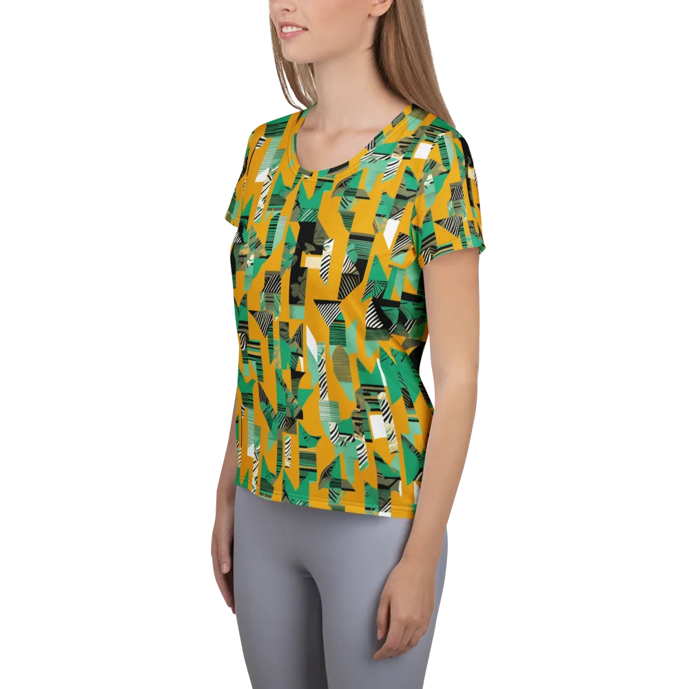 Citrus Collage on Women's Athletic T-Shirt — Left