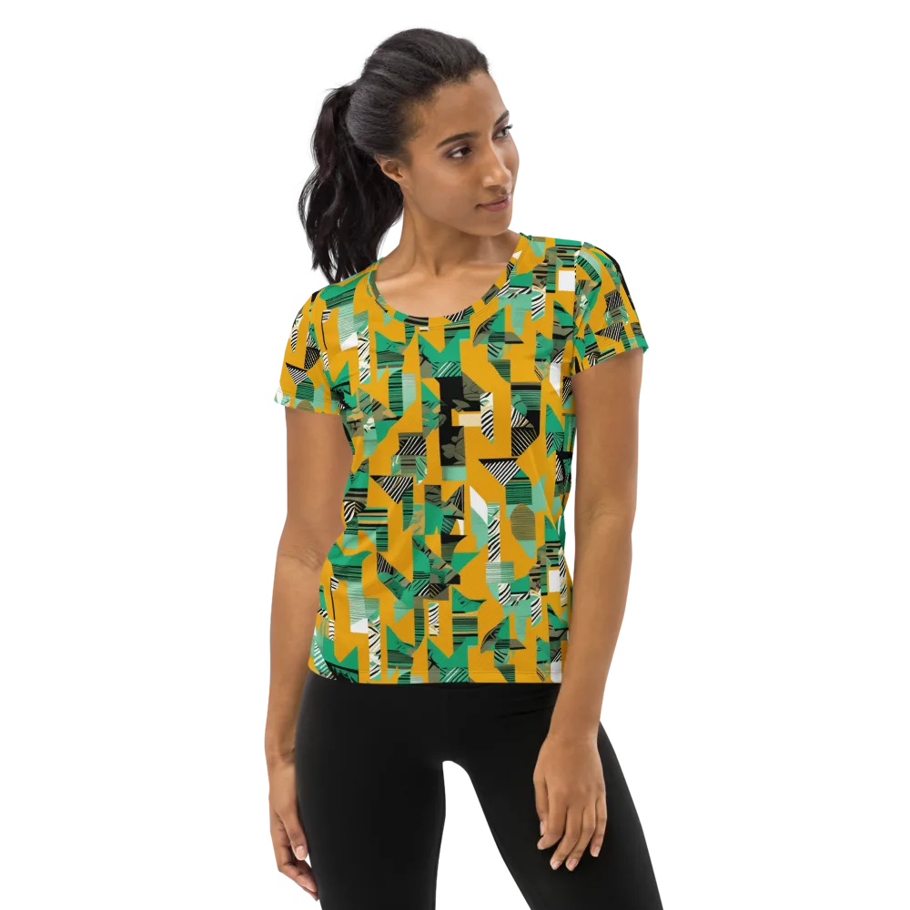 Citrus Collage on Women's Athletic T-Shirt — Front