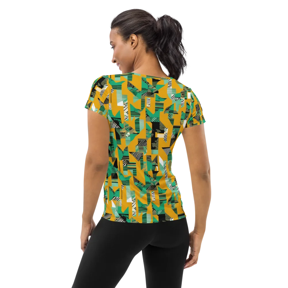 Citrus Collage on Women's Athletic T-Shirt — Back