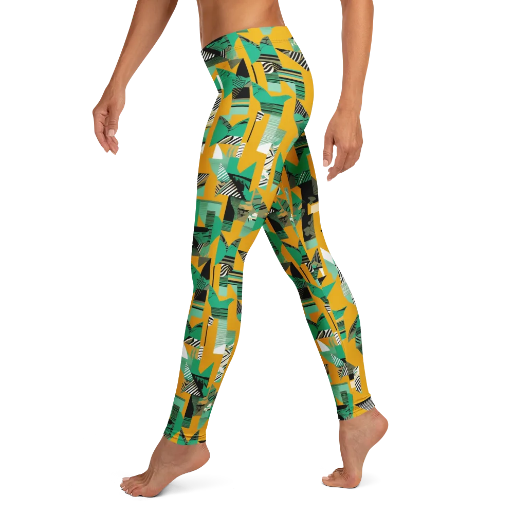 Citrus Collage on Leggings — Left