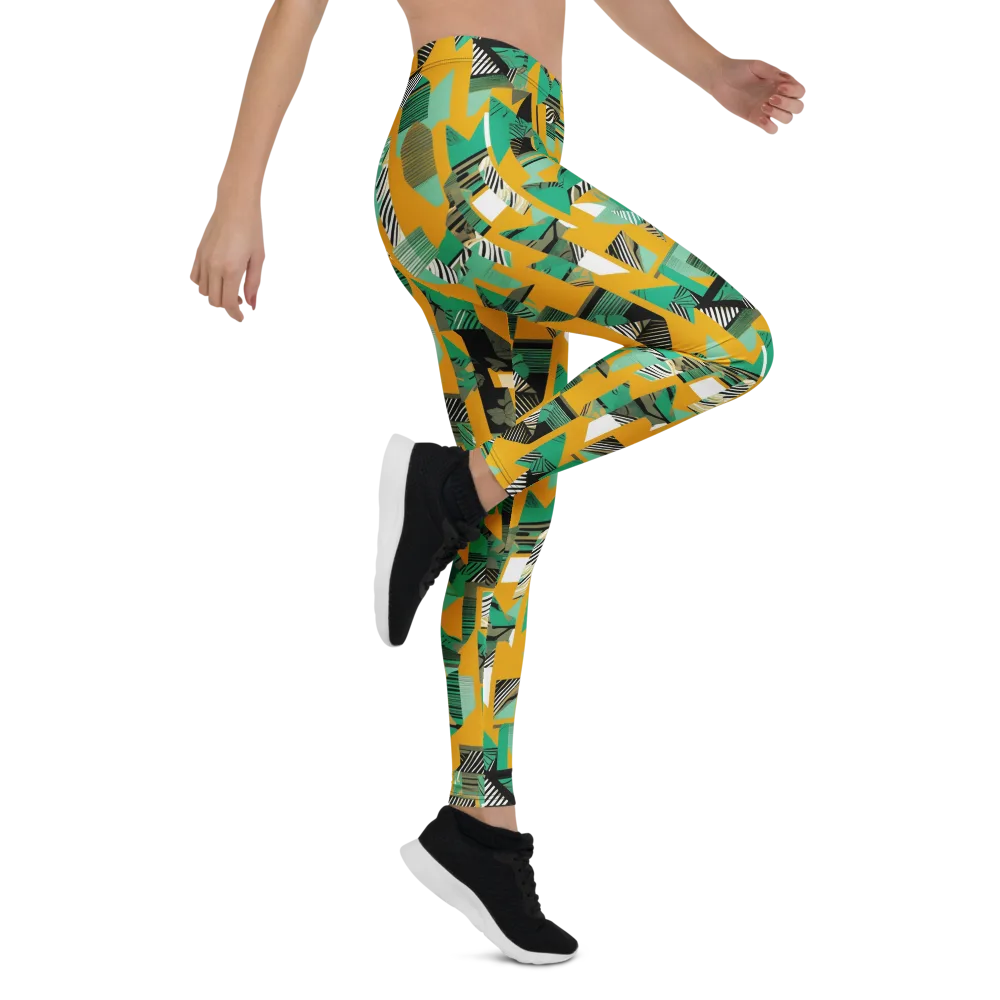 Citrus Collage on Leggings — Right