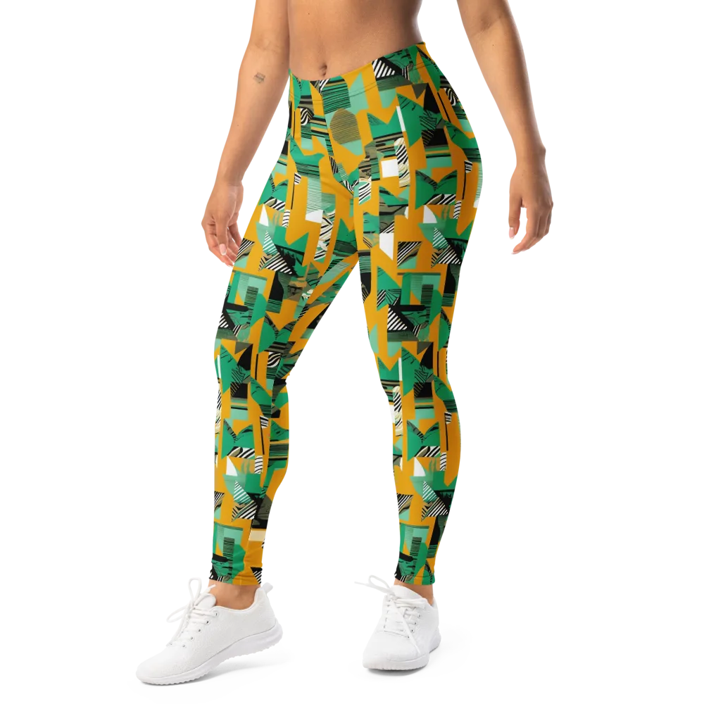 Citrus Collage on Leggings — Left Front
