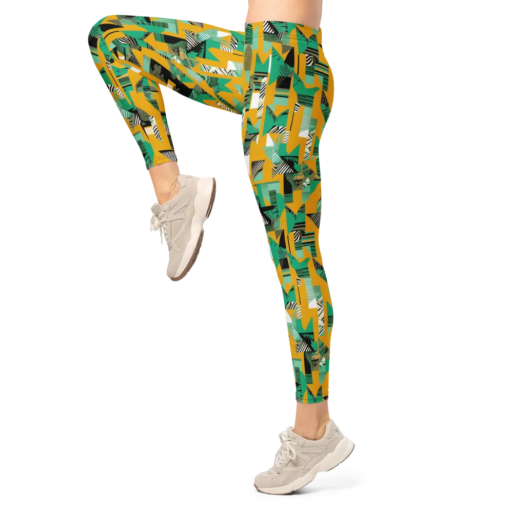 Citrus Collage on Leggings — Left