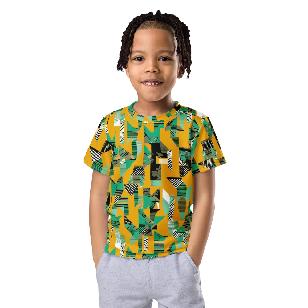 Citrus Collage on Kids Crew Neck T-Shirt — Front