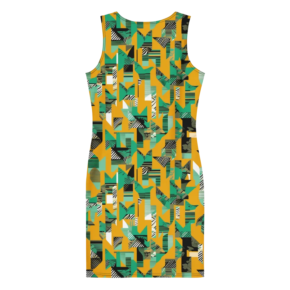 Citrus Collage on Bodycon Dress — Back