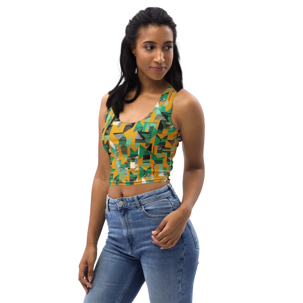 Citrus Collage on Crop Top — Left Front