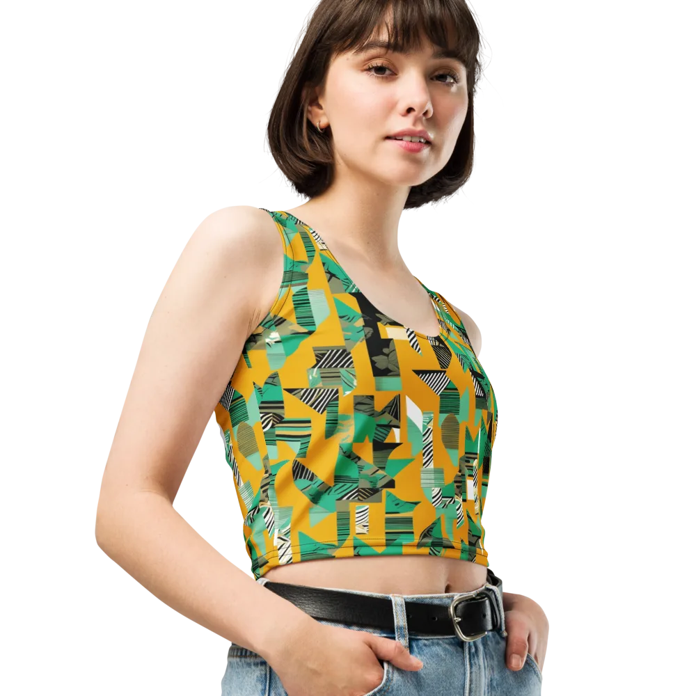 Citrus Collage on Crop Top — Right Front