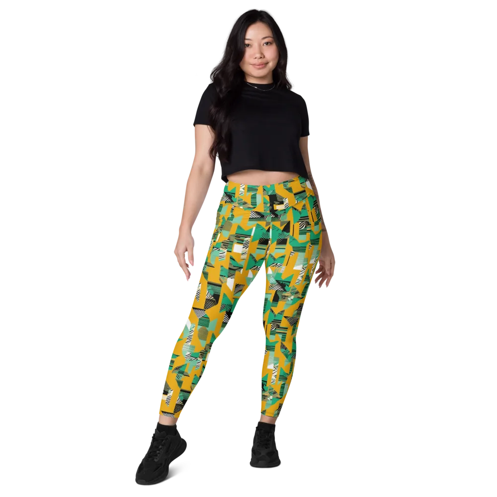 Citrus Collage on Leggings with Pockets — Front