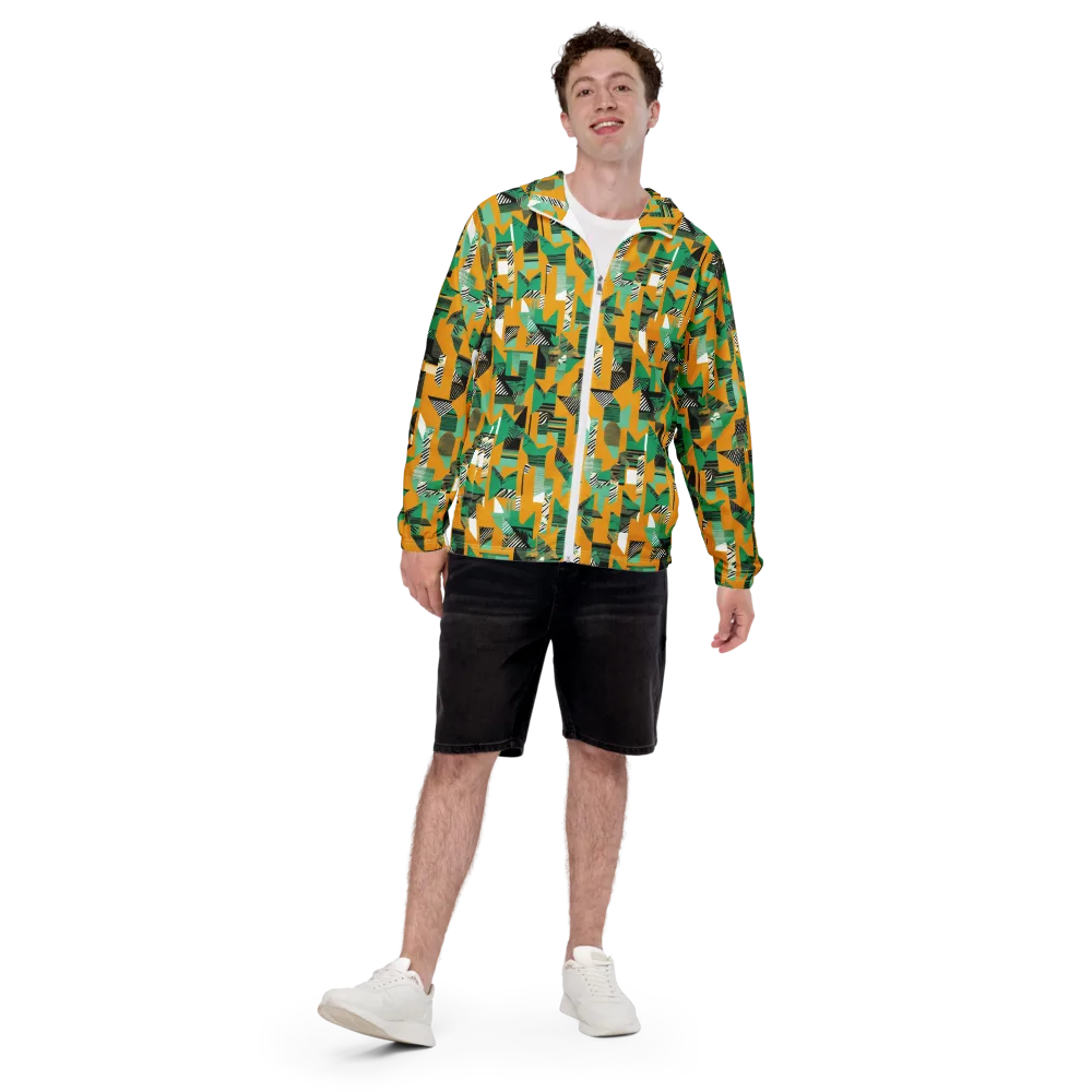 Citrus Collage on Men's Windbreaker — Front