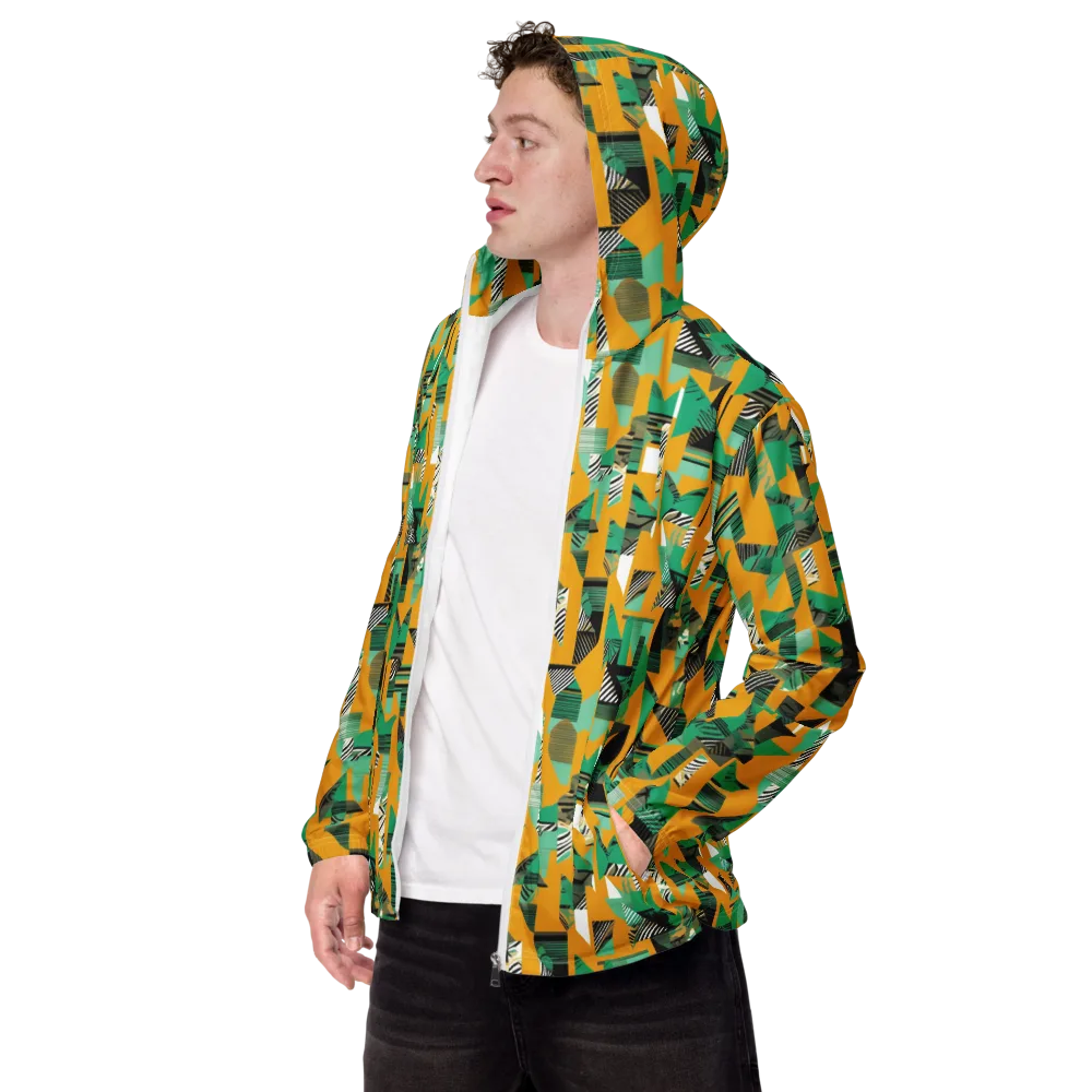 Citrus Collage on Men's Windbreaker — Left Front