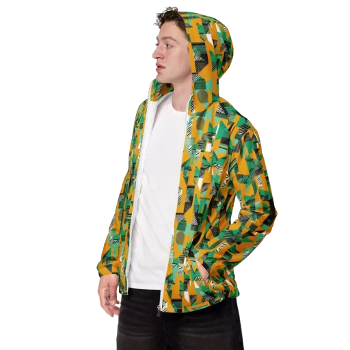 Citrus Collage on a Men's Windbreaker
